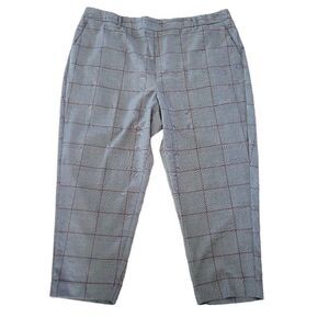 A New Day Gray Glen Plaid High Rise Pants (Size 2X)